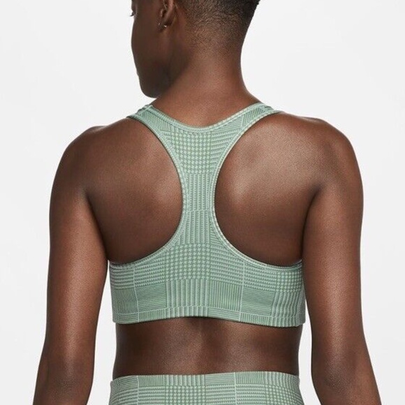 NIKE Swoosh Bra, Medium Support, Padded, Racerback, Sage Green, Size S - Picture 2 of 8